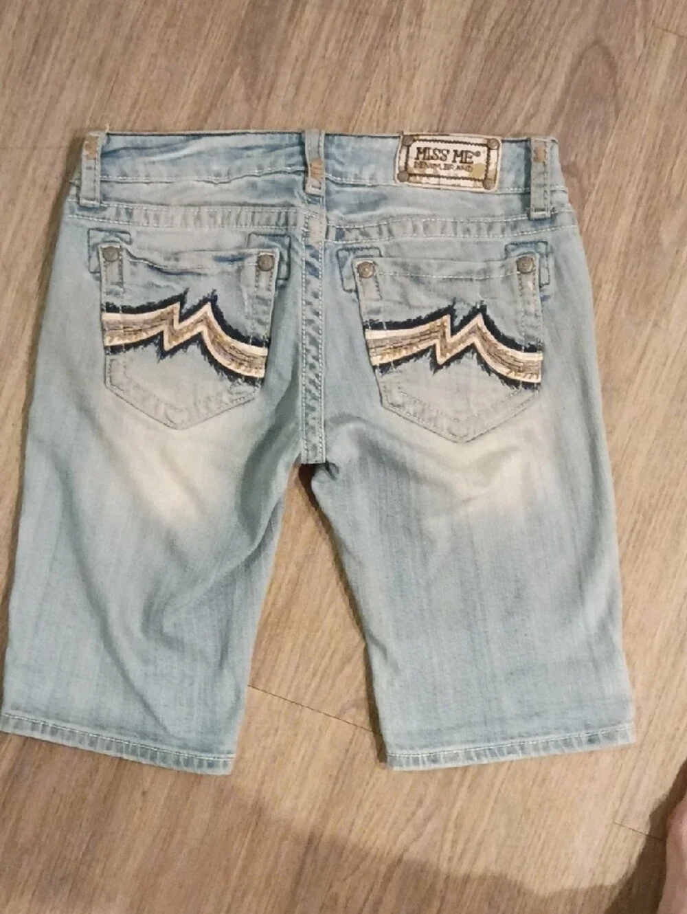Light Blue Denim Bermuda Shorts - Brand: Not Visible